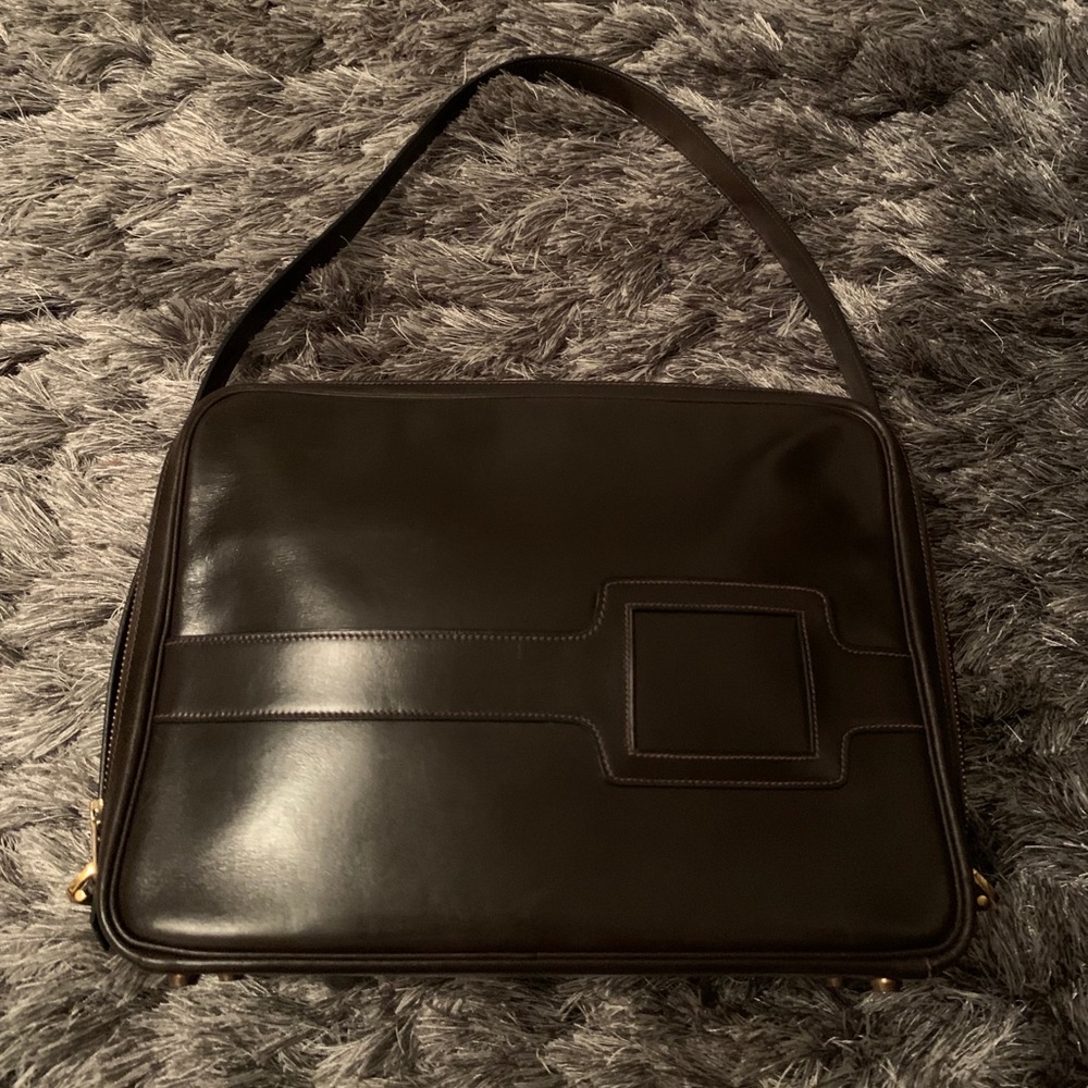 AUTHENTIC HERMES Box Shoulder Bag Adjustable strap